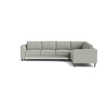 Dekayess Corner Sectional in Natural Latex - Recycled Polyester Corner Sectional Medley Poplar Bouclé Bayberry 74" x 102" 