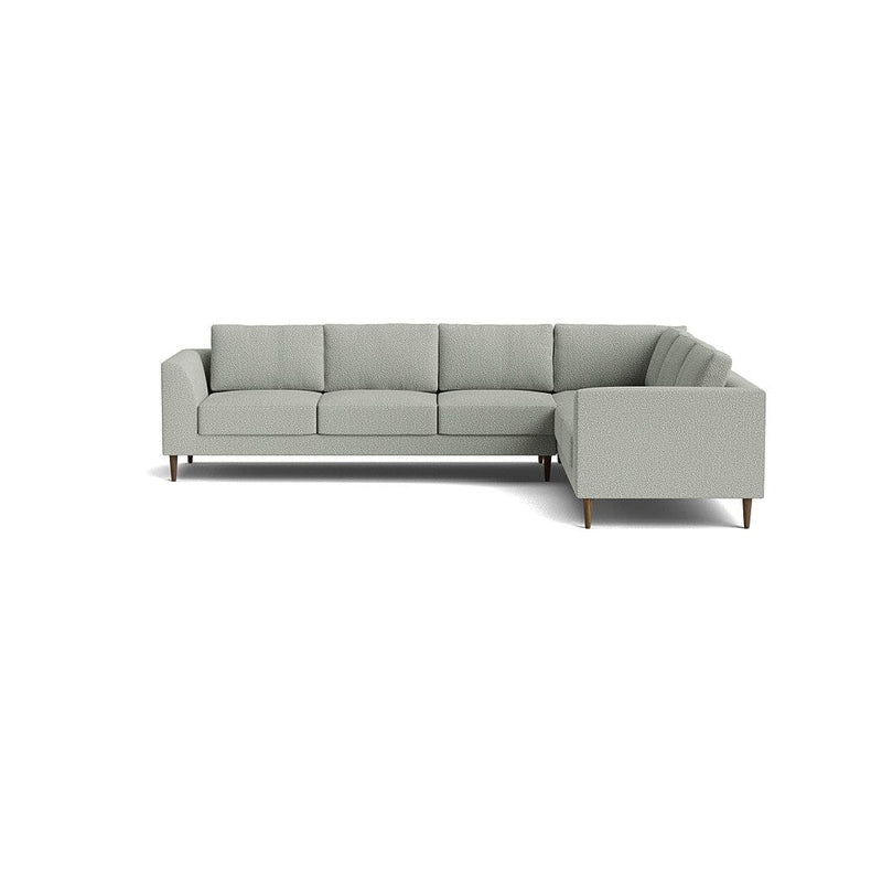 Dekayess Corner Sectional in Natural Latex - Recycled Polyester Corner Sectional Medley Poplar Bouclé Bayberry 74" x 102" 