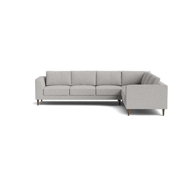 Dekayess Corner Sectional in Natural Latex - Recycled Polyester Corner Sectional Medley Poplar Bouclé Vanilla 74" x 102" 