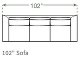 Dekayess Sofa in Natural Latex - Cotton Sofa Medley 