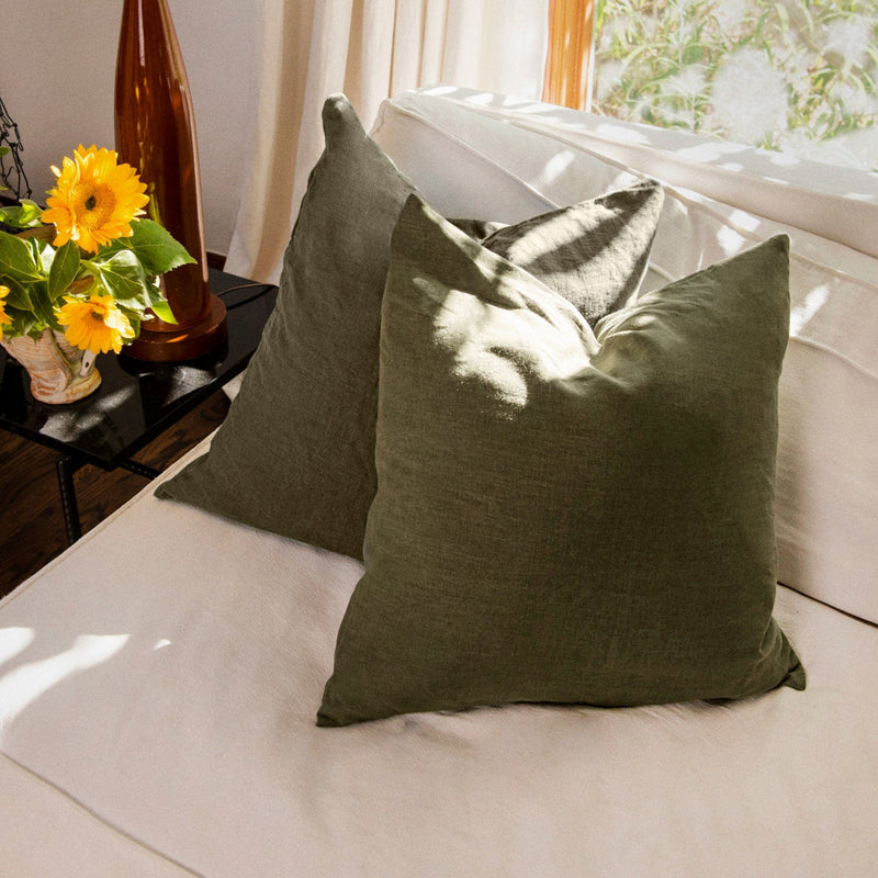 Down Alternative Euro Pillow Pillows Rough Linen 