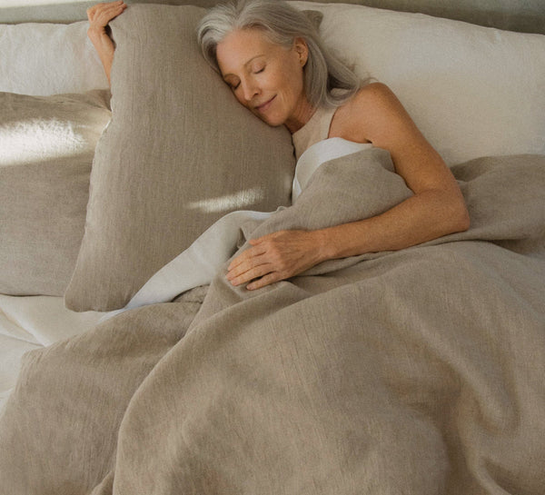 Down Alternative Pillow Pillows Rough Linen 