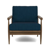 Eim Accent Chair in Natural Latex - Cotton Accent Chair Medley Walnut Larkspur Indigo 