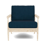 Eim Accent Chair in Natural Latex - Cotton Accent Chair Medley White Oak Larkspur Indigo 