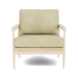 Eim Accent Chair in Natural Latex - Leather Accent Chair Medley Maple Bodie Linen 