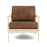 Eim Accent Chair in Natural Latex - Leather Accent Chair Medley Maple Palomar Molasses 