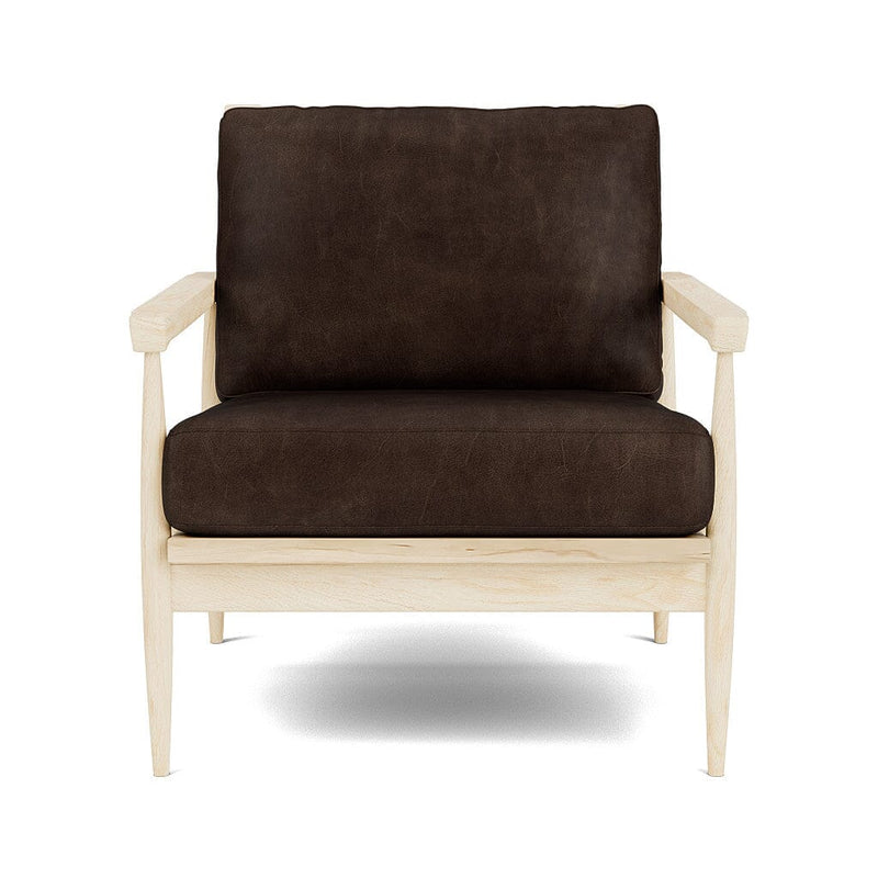 Eim Accent Chair in Natural Latex - Leather Accent Chair Medley Maple Palomar Saddle 