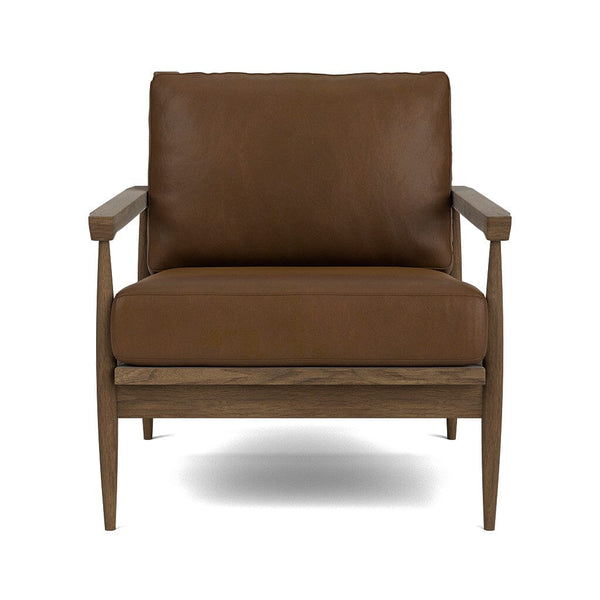 Eim Accent Chair in Natural Latex - Leather Accent Chair Medley Walnut Bodie Chestnut 