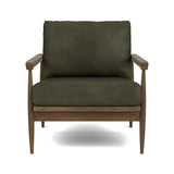 Eim Accent Chair in Natural Latex - Leather Accent Chair Medley Walnut Bodie Moss 