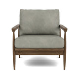 Eim Accent Chair in Natural Latex - Leather Accent Chair Medley Walnut Bodie Smoke 