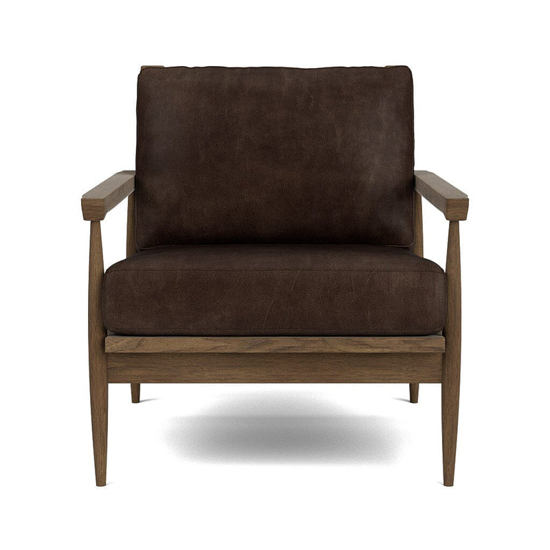 Eim Accent Chair in Natural Latex - Leather Accent Chair Medley Walnut Palomar Molasses 