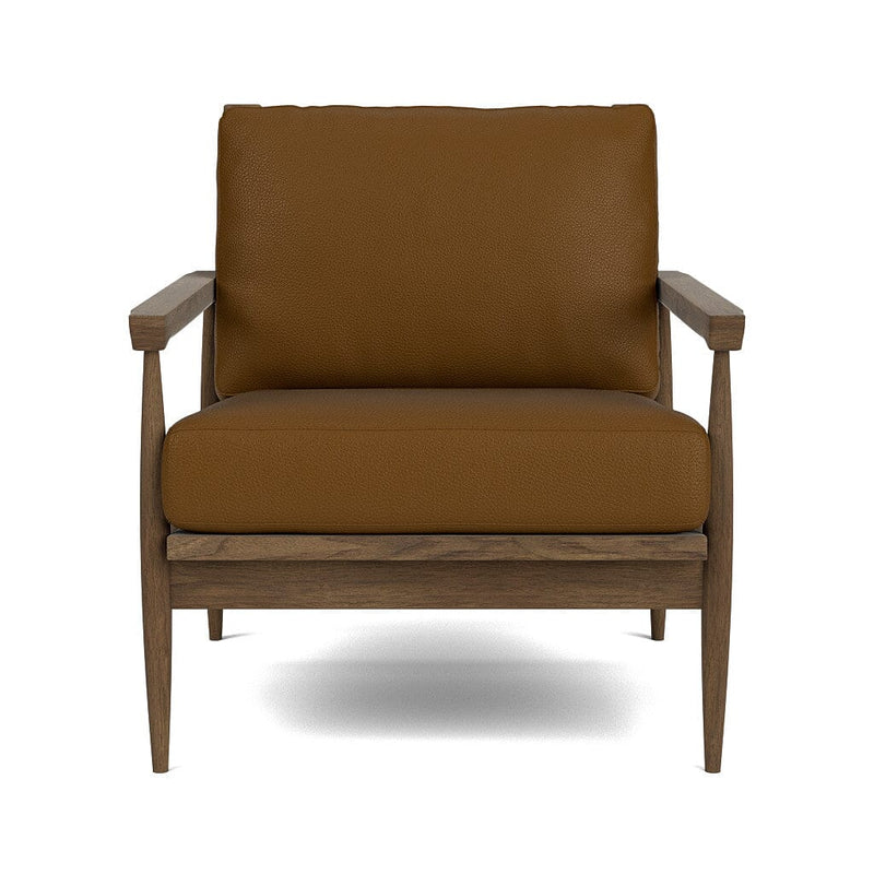 Eim Accent Chair in Natural Latex - Leather Accent Chair Medley Walnut Tomo Chestnut 