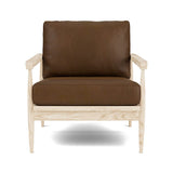 Eim Accent Chair in Natural Latex - Leather Accent Chair Medley White Oak Bodie Chestnut 