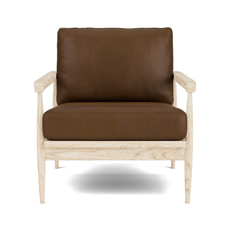 Eim Accent Chair in Natural Latex - Leather Accent Chair Medley White Oak Bodie Chestnut 