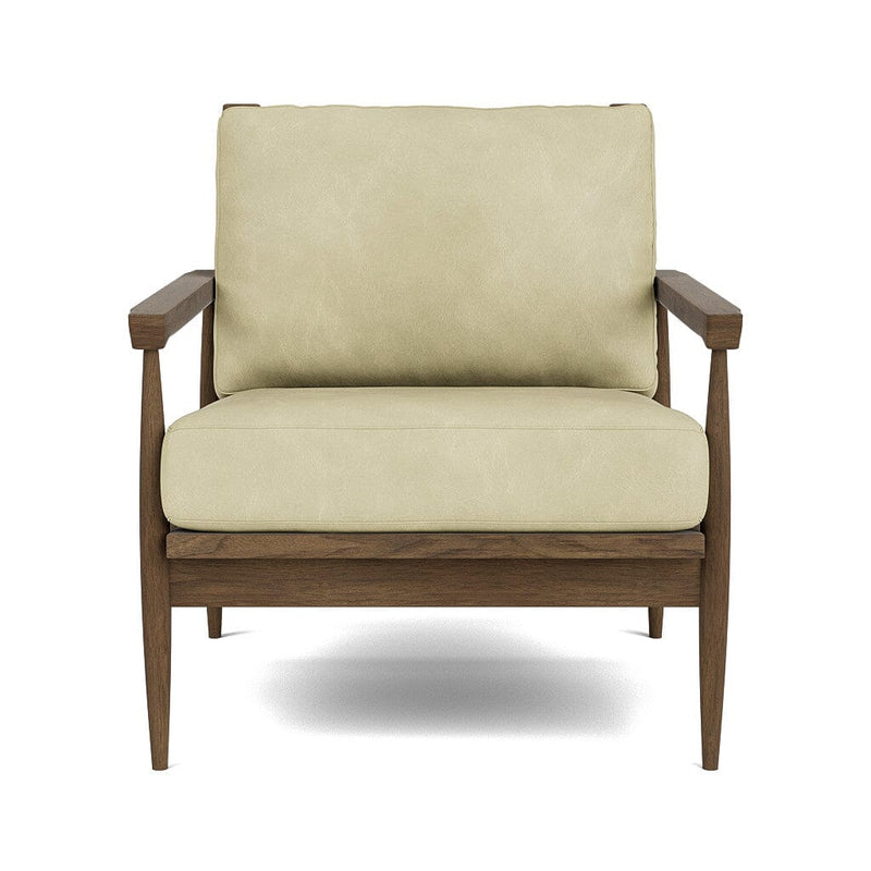 Eim Accent Chair in Natural Latex - Leather Accent Chair Medley White Oak Bodie Linen 