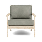 Eim Accent Chair in Natural Latex - Leather Accent Chair Medley White Oak Bodie Smoke 