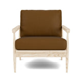 Eim Accent Chair in Natural Latex - Leather Accent Chair Medley White Oak Tomo Chestnut 