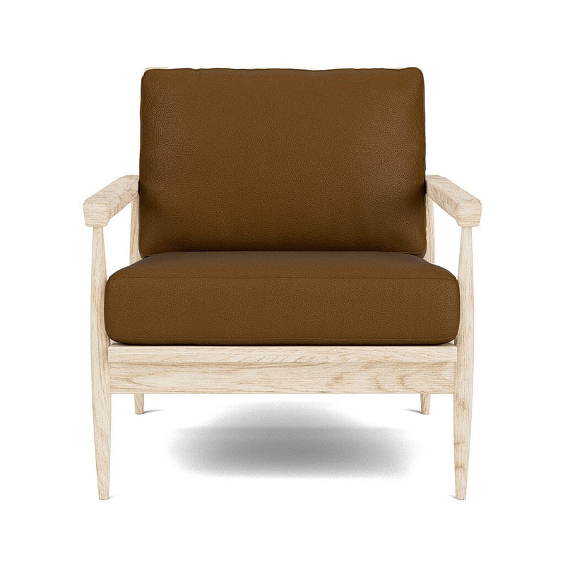 Eim Accent Chair in Natural Latex - Leather Accent Chair Medley White Oak Tomo Chestnut 