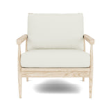 Eim Accent Chair in Natural Latex - Leather Accent Chair Medley White Oak Tomo Cream 