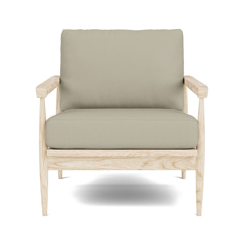 Eim Accent Chair in Natural Latex - Leather Accent Chair Medley White Oak Tomo Smoke 