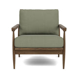 Eim Accent Chair in Natural Latex - Linen Accent Chair Medley Walnut Juneberry Caribou 