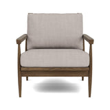 Eim Accent Chair in Natural Latex - Linen Accent Chair Medley Walnut Juneberry Cobblestone 