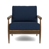 Eim Accent Chair in Natural Latex - Linen Accent Chair Medley Walnut Juneberry Indigo 