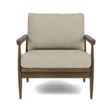 Eim Accent Chair in Natural Latex - Linen Accent Chair Medley Walnut Juneberry Pebble 