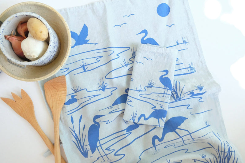 Elana Gabrielle Estuary Linen Tea Towel Tea Towels Elana Gabrielle 