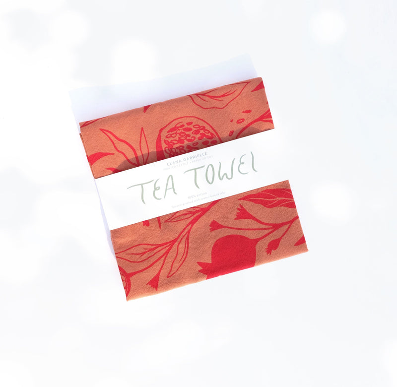 Elana Gabrielle Pomegranate Tea Towel Tea Towels Elana Gabrielle 