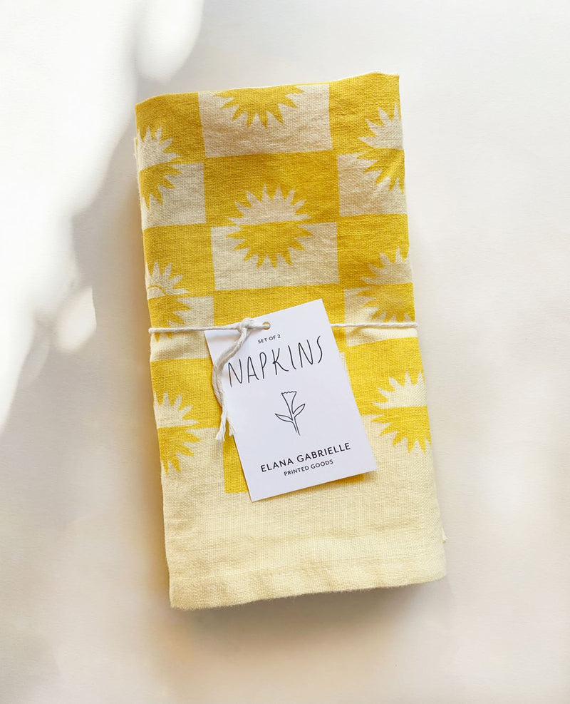 Elana Gabrielle Sunrise Linen Napkins - Set of 2 Napkins Elana Gabrielle 