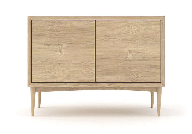 Emilia 2-Door Storage Cabinet Media Consoles and Credenzas Medley White Oak 