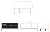 Emilia 3-Door Credenza Media Consoles and Credenzas Medley 