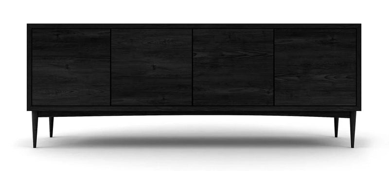 Emilia 4-Door Credenza Credenza Medley Black Oak 