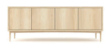 Emilia 4-Door Credenza Credenza Medley Maple 