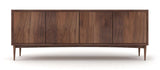 Emilia 4-Door Credenza Credenza Medley Walnut 