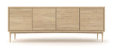 Emilia 4-Door Credenza Credenza Medley White Oak 