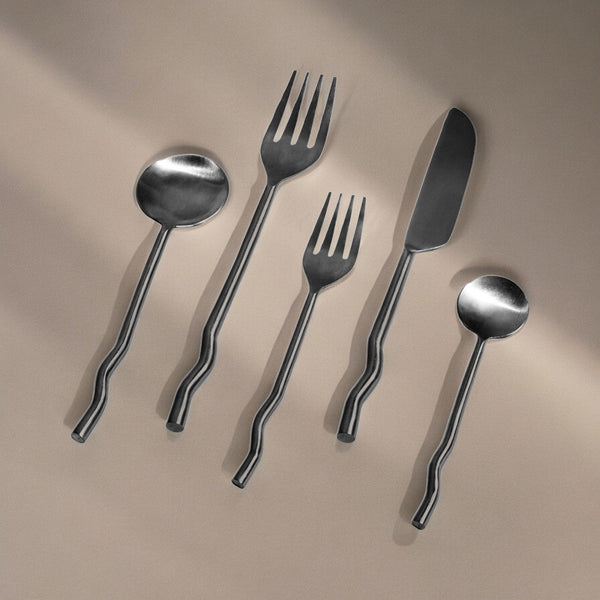 Emma Stainless Steel Flatware Set Flatware MESO Goods Silver 