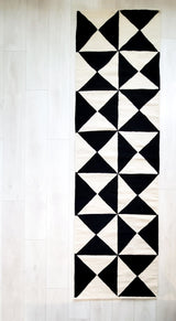 Enzo Handwoven Runner Rug Rugs Mumo Toronto 2'3" x 4' Black 