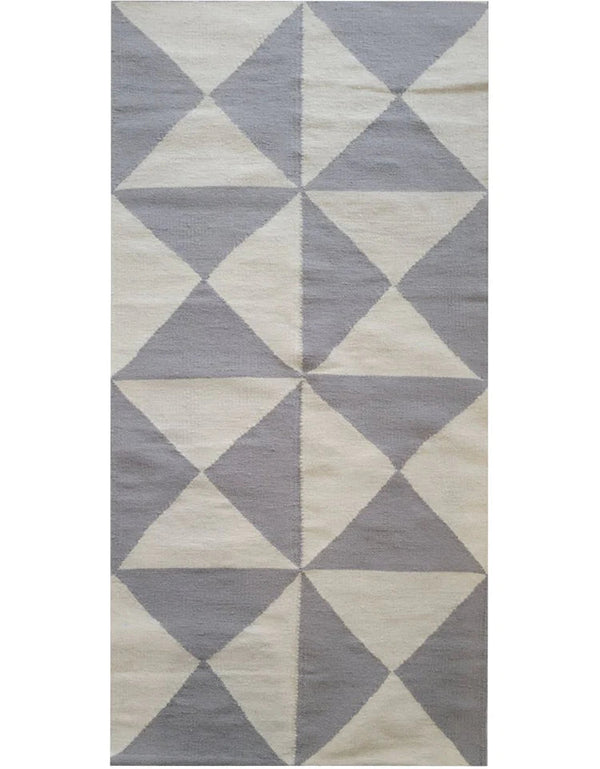 Enzo Handwoven Runner Rug Rugs Mumo Toronto 2'3" x 4' Gray 