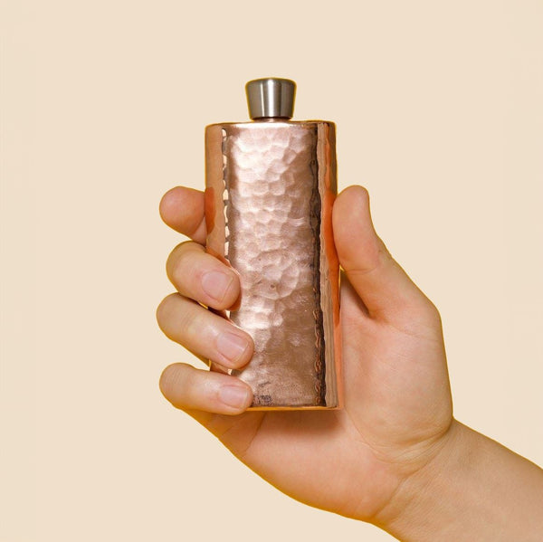 Espadín Recycled Copper Boot Flask Barware Sertodo Copper 