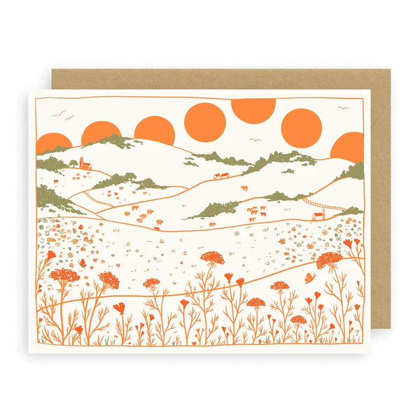 Fields Greeting Card Greeting Card Elana Gabrielle 