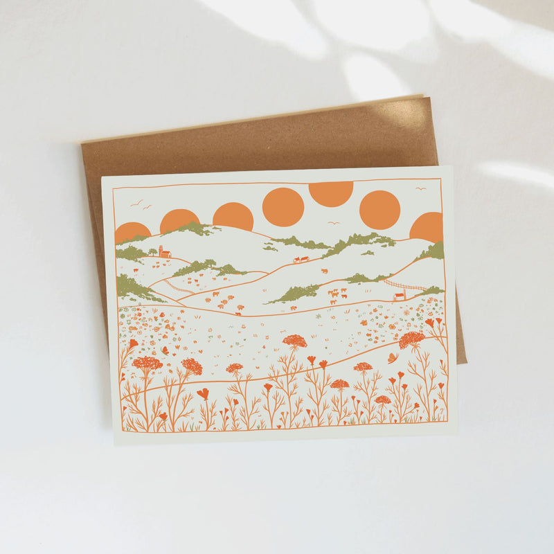 Fields Greeting Card Greeting Card Elana Gabrielle 