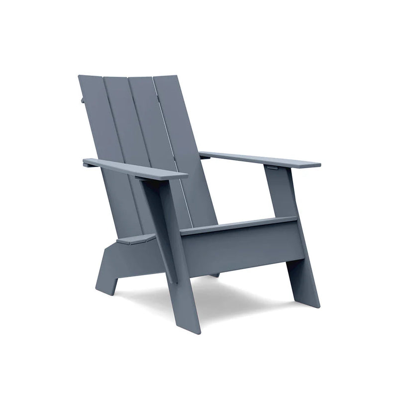 Flat Back Recycled Outdoor Adirondack Chair Outdoor Seating Loll Designs Ash Blue Standard 