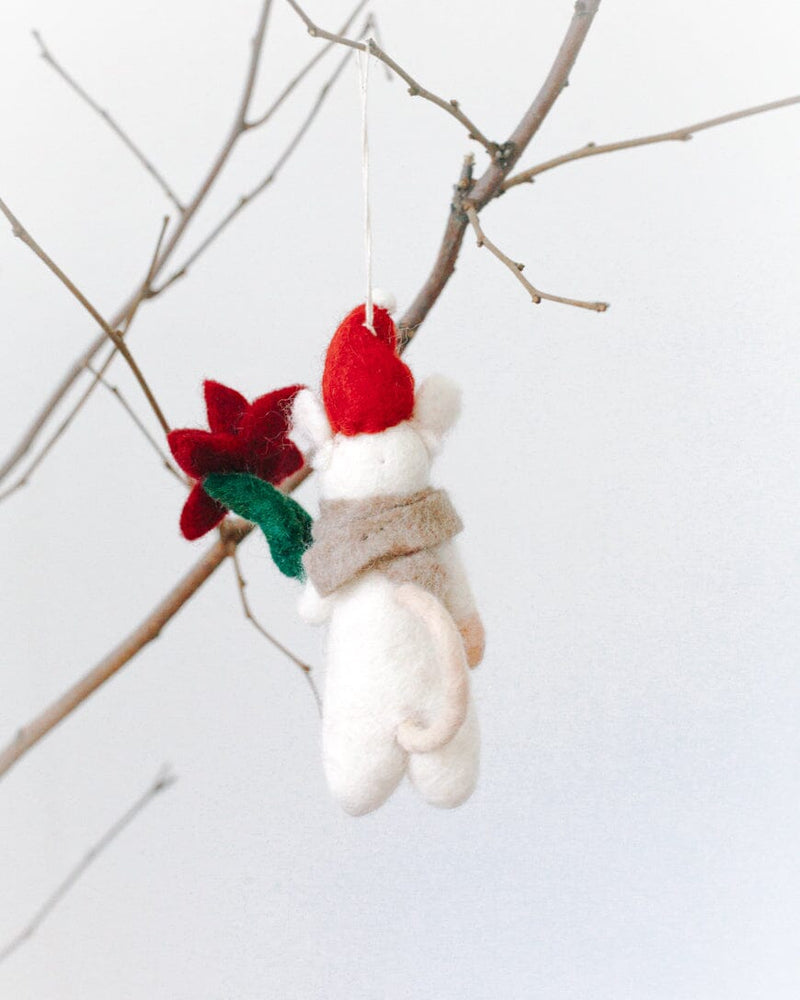 Flower Mouse Felt Ornament Ornaments Creative Women 