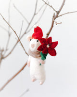 Flower Mouse Felt Ornament Ornaments Creative Women 