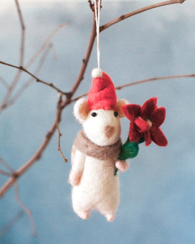 Flower Mouse Felt Ornament Ornaments Creative Women 