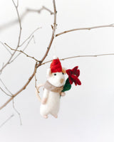 Flower Mouse Felt Ornament Ornaments Creative Women 