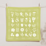 Forage Cotton Bandana Bandanas Elana Gabrielle White on Celery 