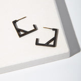 Foundation Square Hoop Earrings Earrings Mulxiply Oxidized Brass 